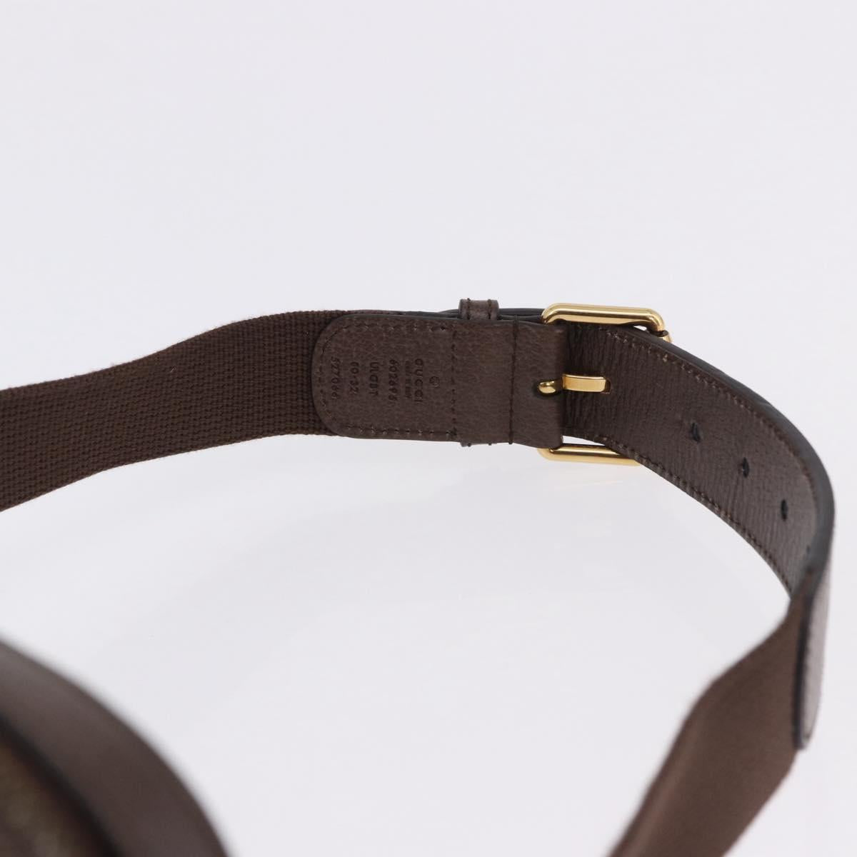 GUCCI Waist Bag Leather Brown Gold 602695 527066 Auth 192452V