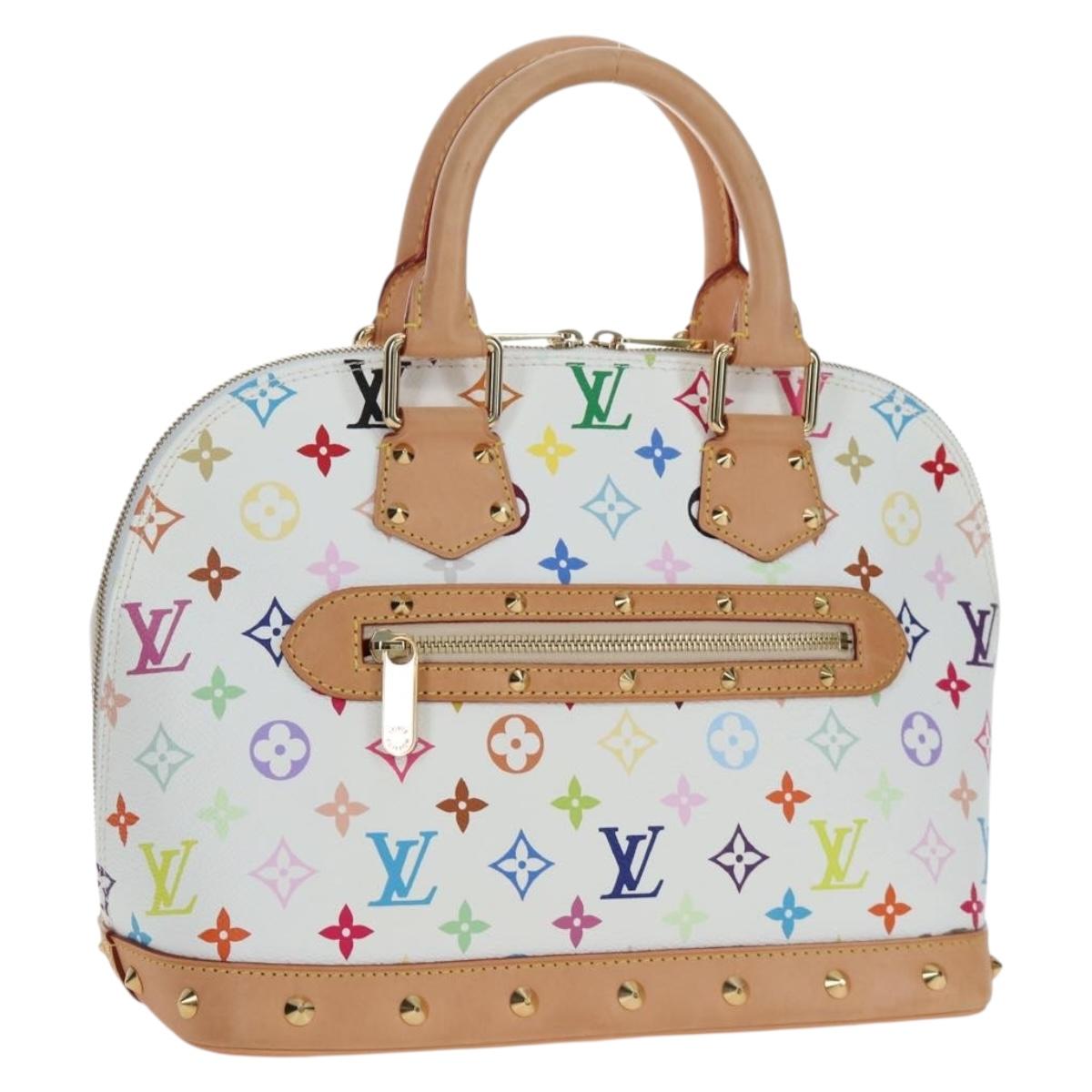 LOUIS VUITTON Multicolor Alma GM Hand Bag White M40441 LV Auth 192463SAV