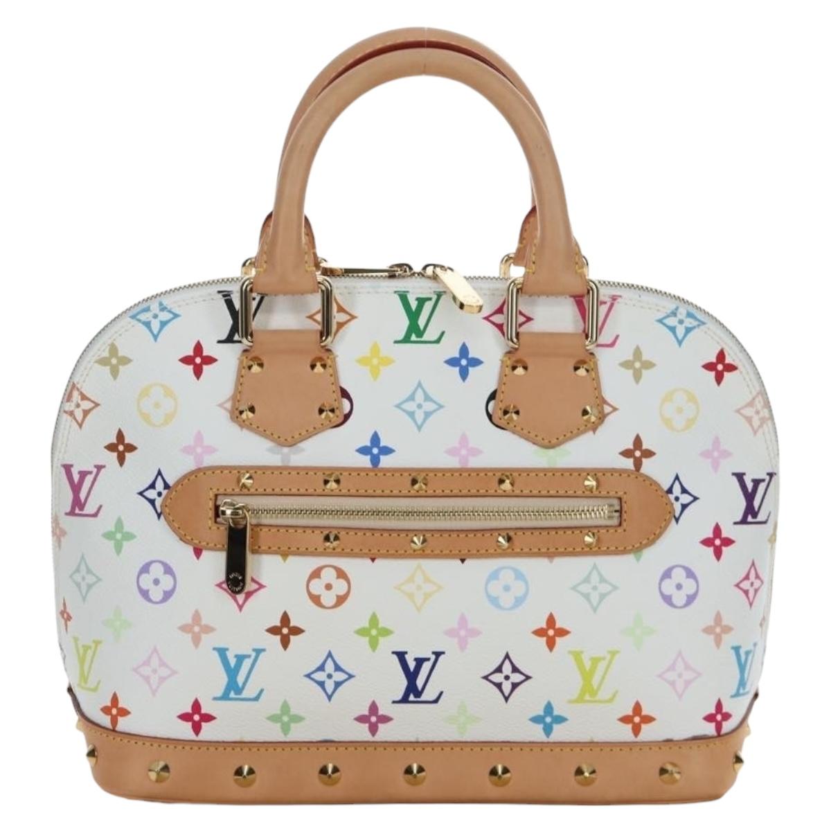 LOUIS VUITTON Multicolor Alma GM Hand Bag White M40441 LV Auth 192463SAV