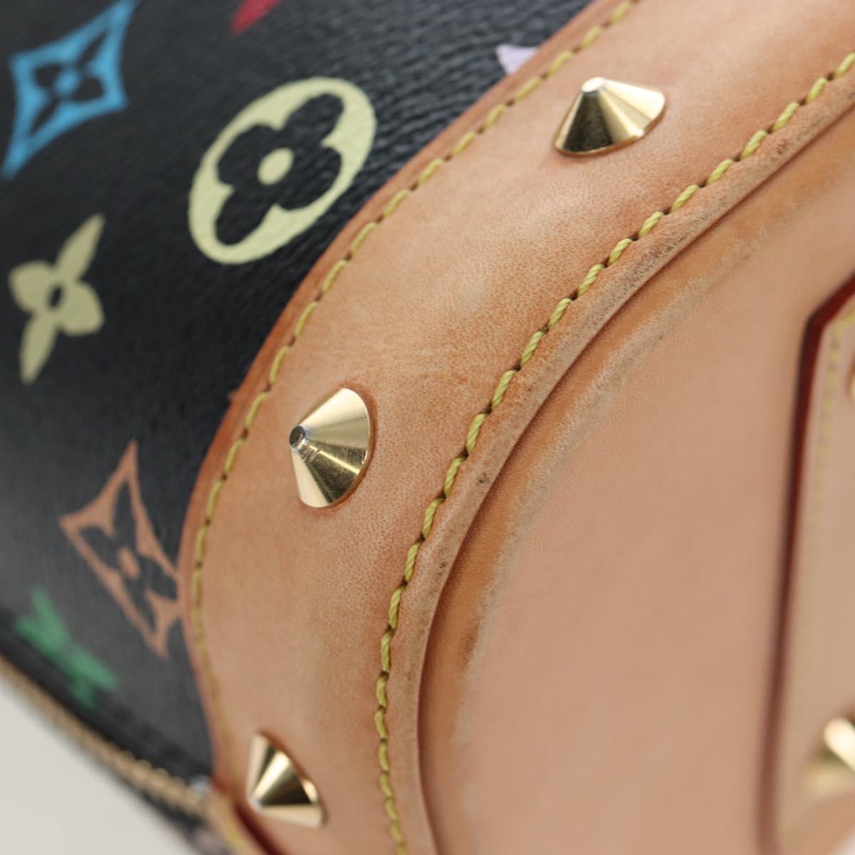 LOUIS VUITTON Monogram Multicolor Alma Hand Bag Black M92646 LV Auth 192464V