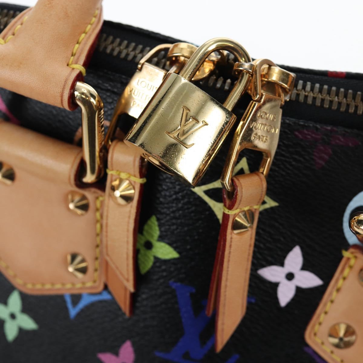 LOUIS VUITTON Monogram Multicolor Alma Hand Bag Black M92646 LV Auth 192464V