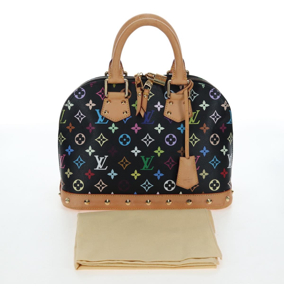 LOUIS VUITTON Monogram Multicolor Alma Hand Bag Black M92646 LV Auth 192464V