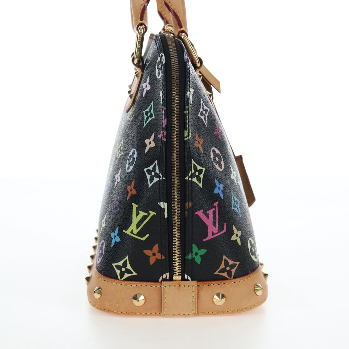 LOUIS VUITTON Monogram Multicolor Alma Hand Bag Black M92646 LV Auth 192464V