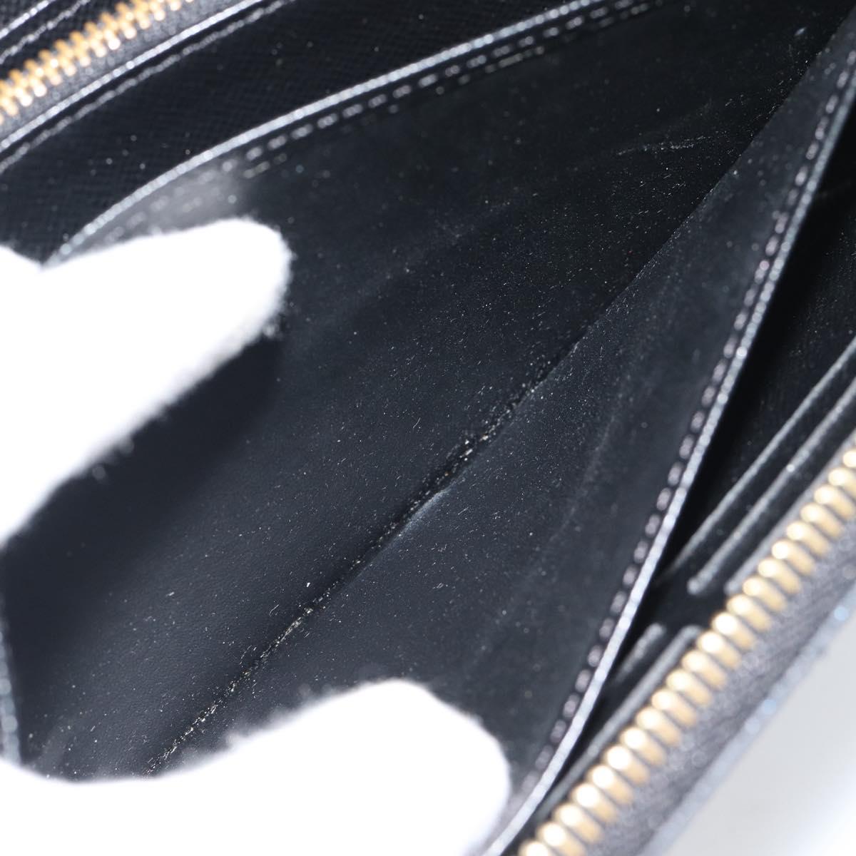 LOUIS VUITTON Epi Flower Zippy Wallet Long Wallet Black M62296 LV Auth 192465V