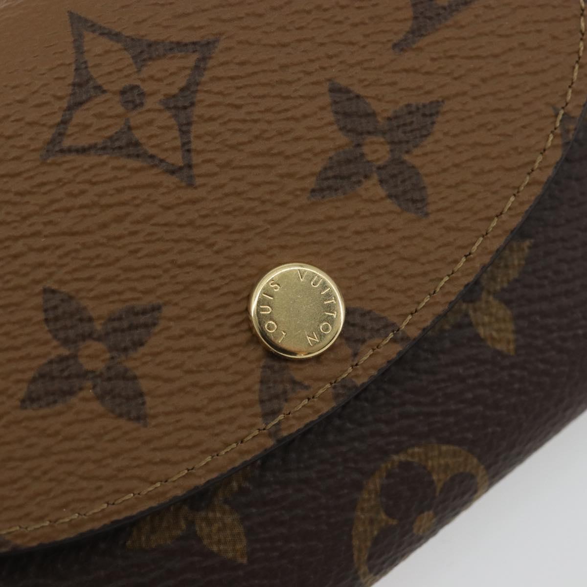 LOUIS VUITTON Monogram Reverse Porte Monnaie Rosary Purse M82333 LV Auth 192466M