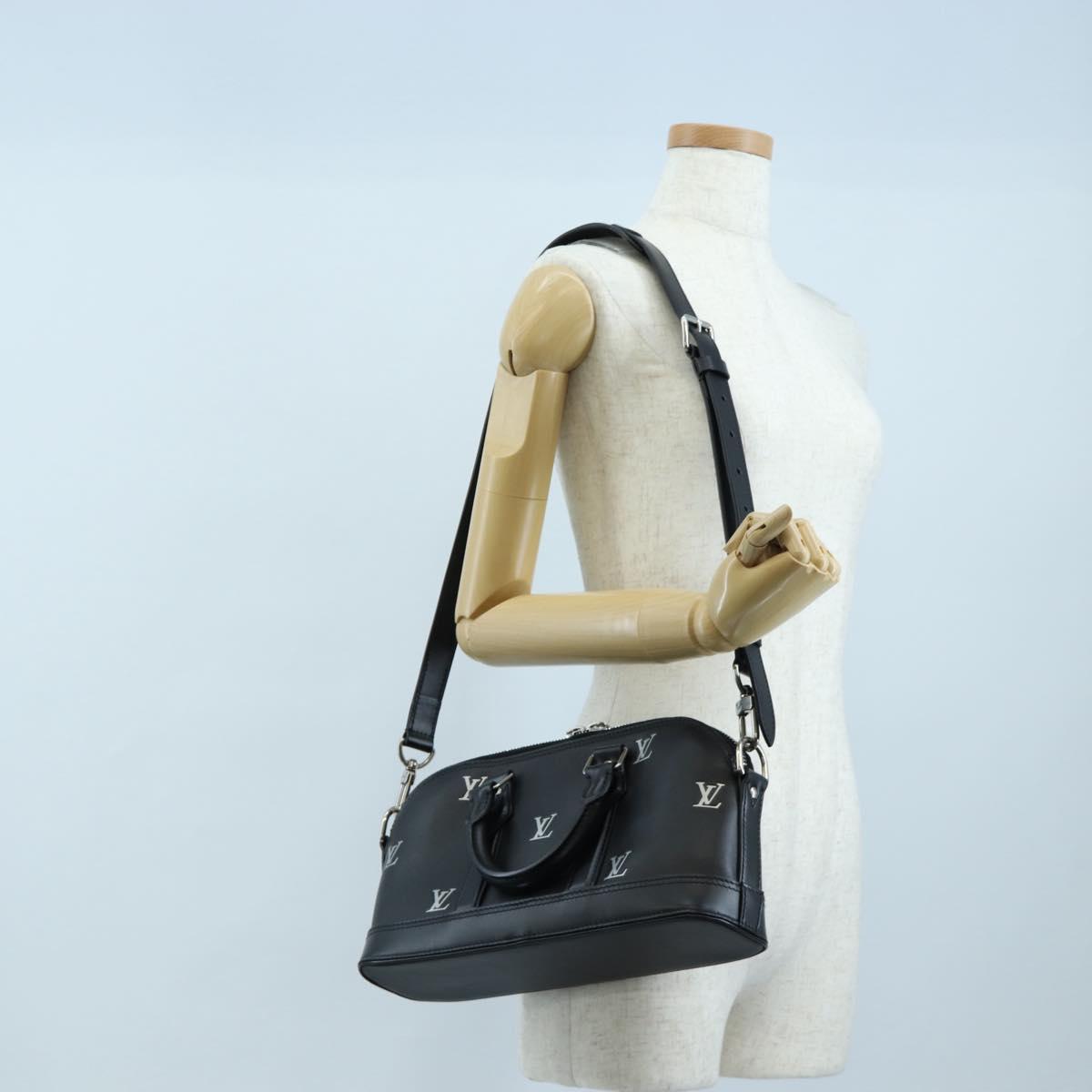 LOUIS VUITTON Alma EW Hand Bag Calf leather Black M24529 LV Auth 192473SAM
