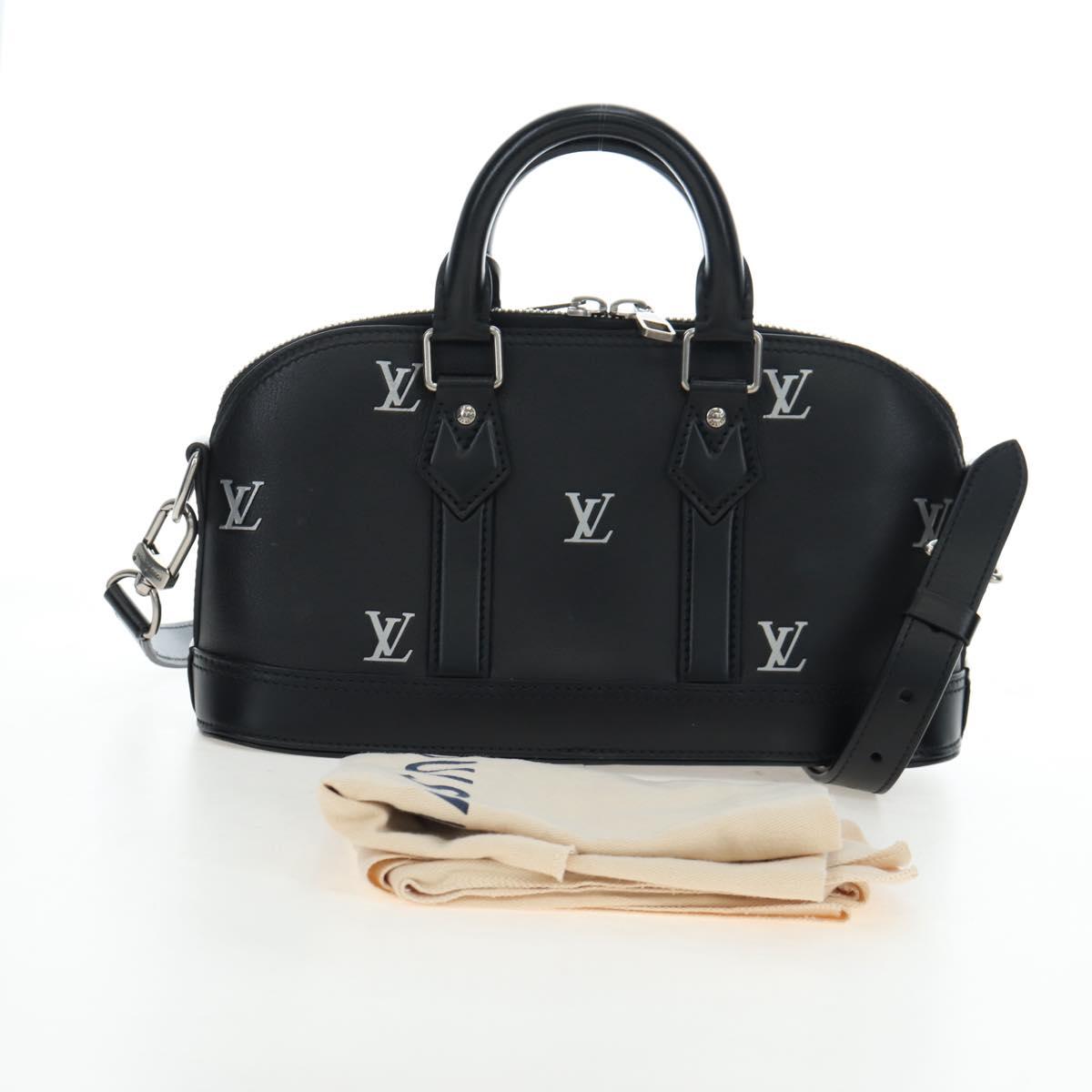 LOUIS VUITTON Alma EW Hand Bag Calf leather Black M24529 LV Auth 192473SAM