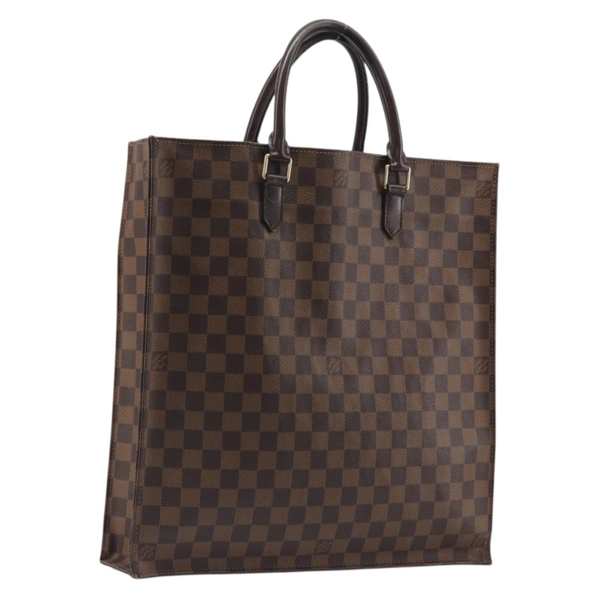 LOUIS VUITTON Damier Ebene Sac Plat Hand Bag N51140 LV Auth 192476V