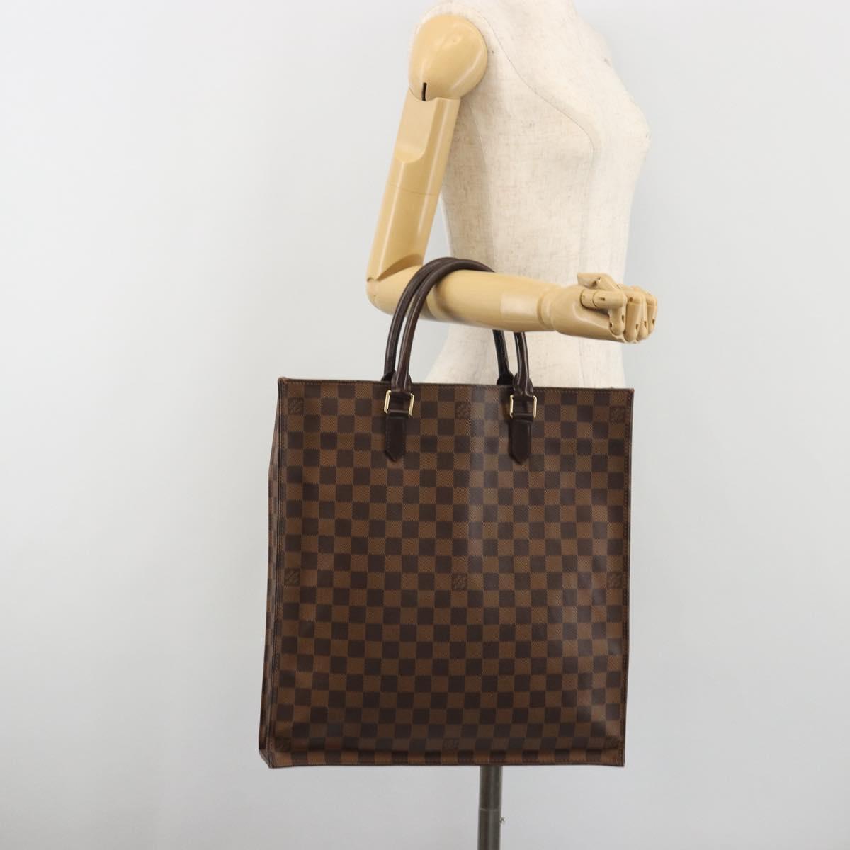 LOUIS VUITTON Damier Ebene Sac Plat Hand Bag N51140 LV Auth 192476V