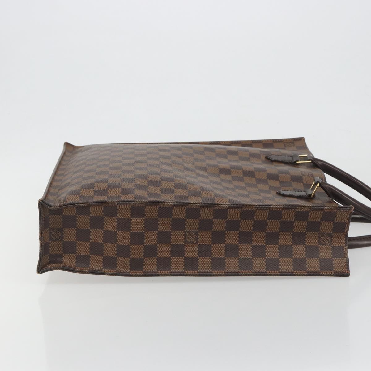 LOUIS VUITTON Damier Ebene Sac Plat Hand Bag N51140 LV Auth 192476V