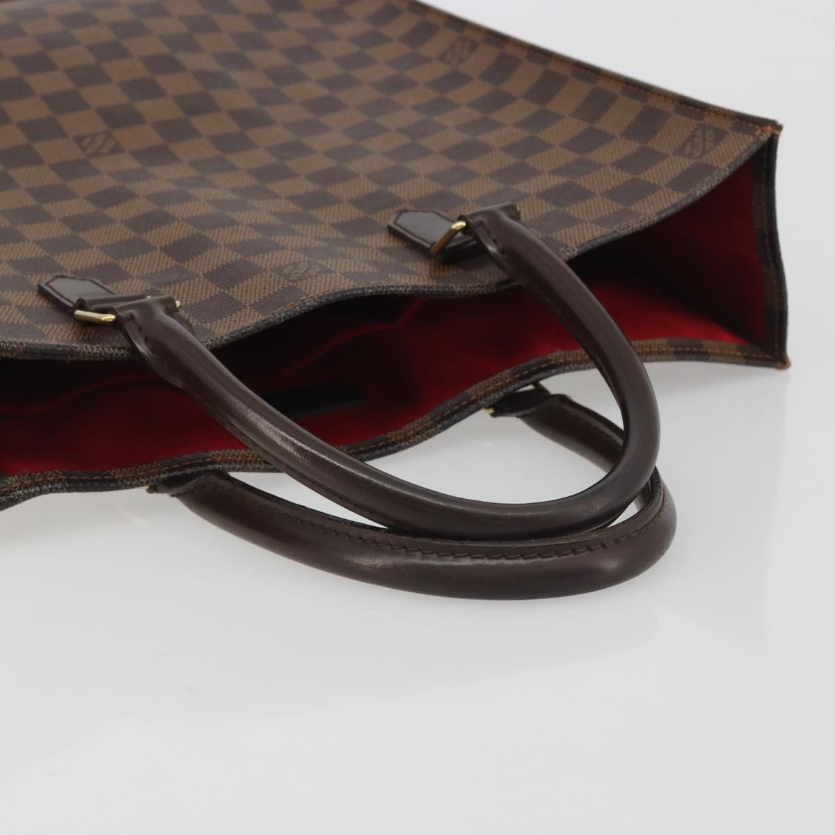 LOUIS VUITTON Damier Ebene Sac Plat Hand Bag N51140 LV Auth 192476V