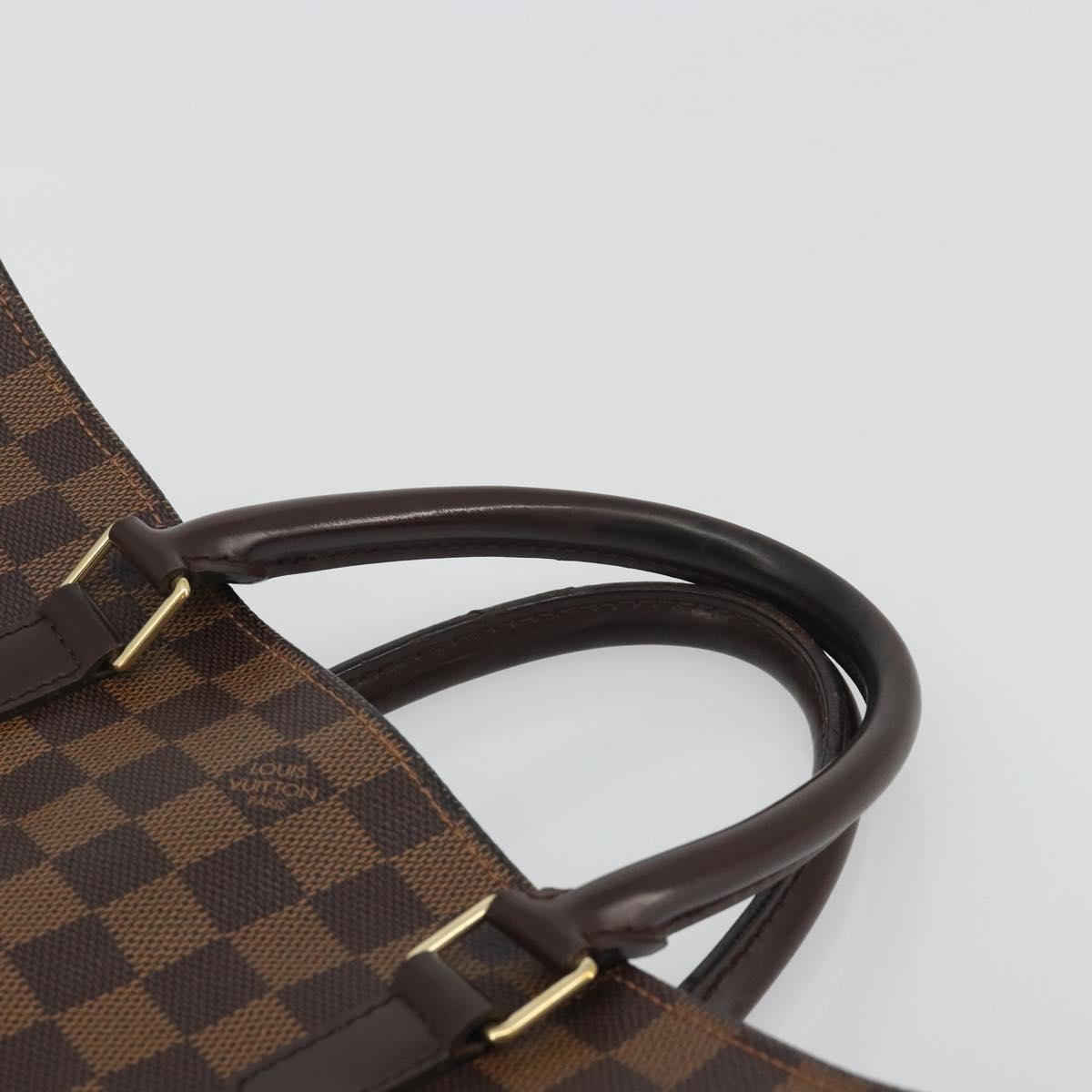 LOUIS VUITTON Damier Ebene Sac Plat Hand Bag N51140 LV Auth 192476V