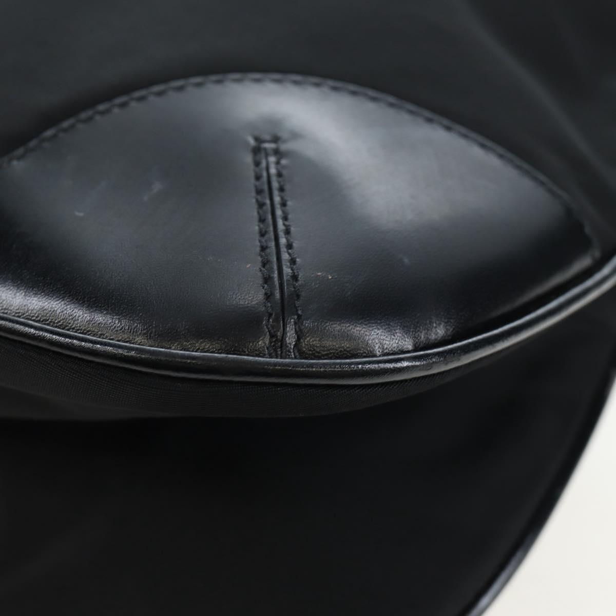 PRADA Shoulder Bag Nylon Black Silver Auth 192490V