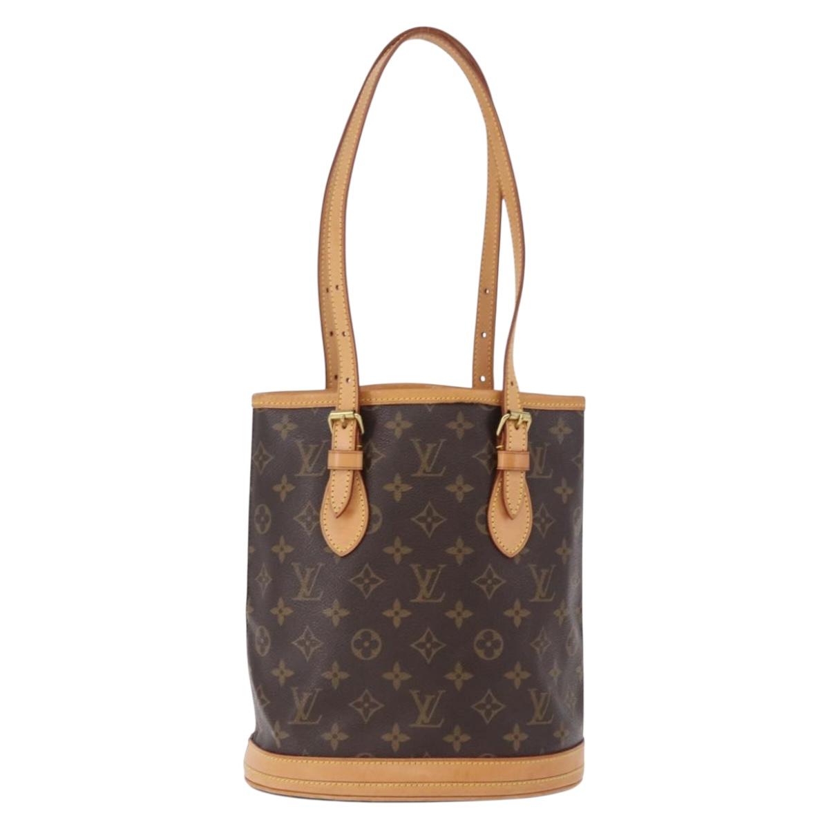 LOUIS VUITTON Monogram Bucket PM Shoulder Bag M42238 LV Auth 192498A
