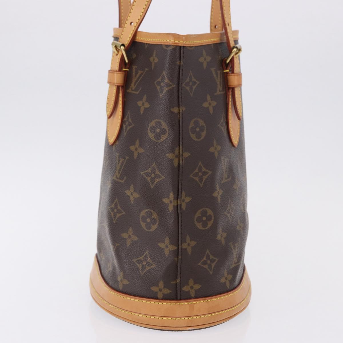 LOUIS VUITTON Monogram Bucket PM Shoulder Bag M42238 LV Auth 192498A