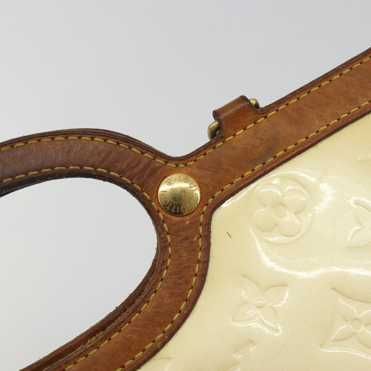 LOUIS VUITTON Monogram Vernis Roxbury Drive Hand Bag Perle M91374 LV Auth 192500
