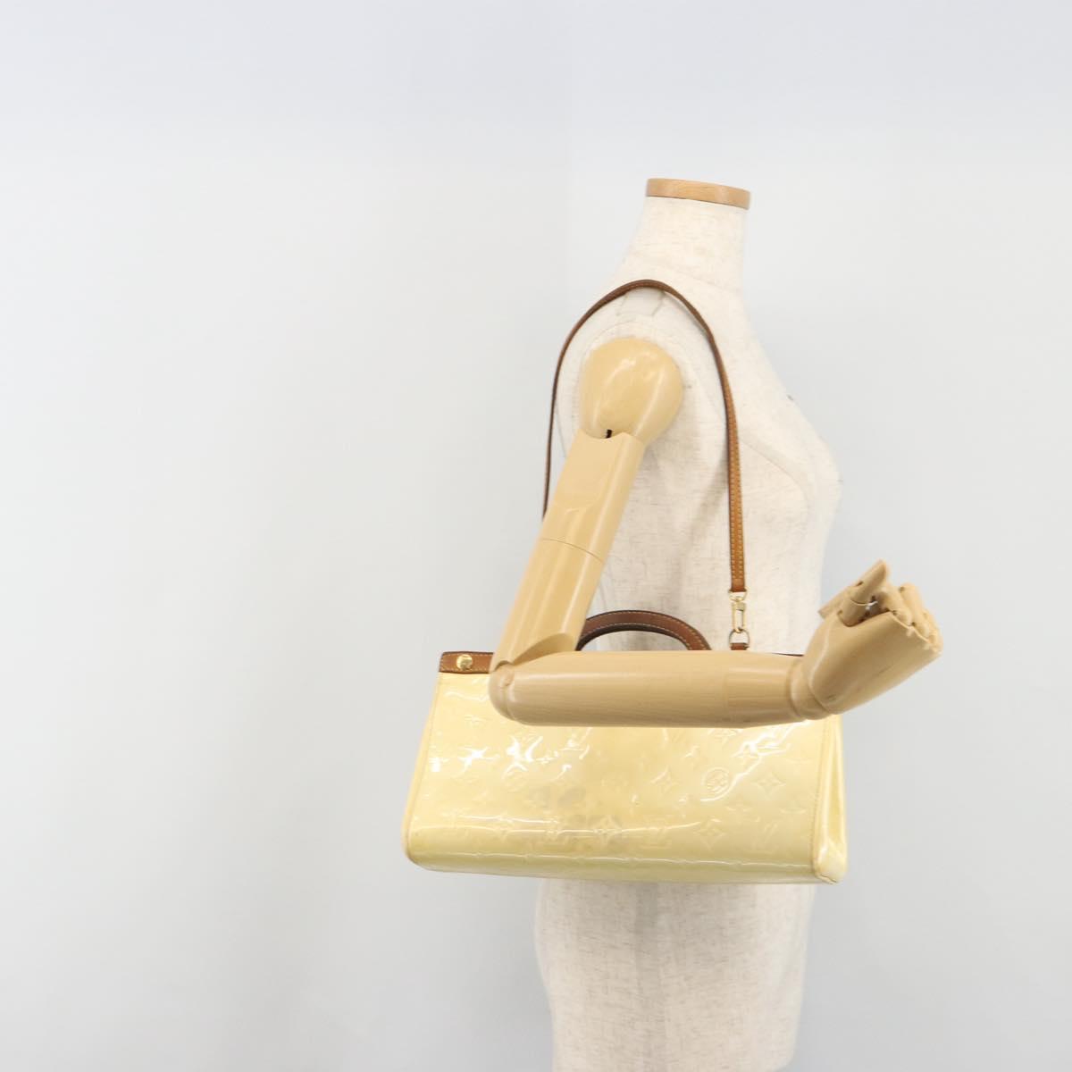 LOUIS VUITTON Monogram Vernis Roxbury Drive Hand Bag Perle M91374 LV Auth 192500