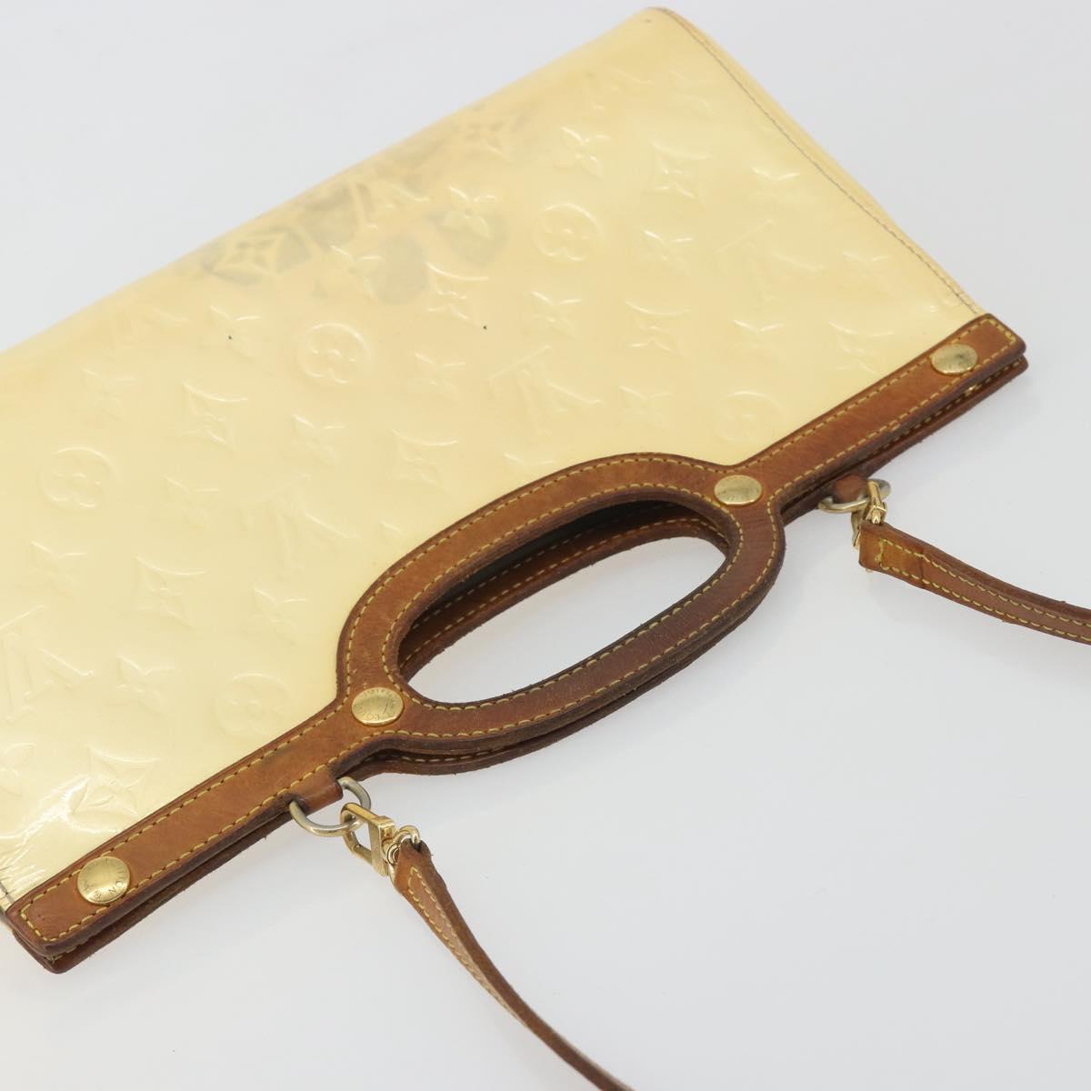 LOUIS VUITTON Monogram Vernis Roxbury Drive Hand Bag Perle M91374 LV Auth 192500