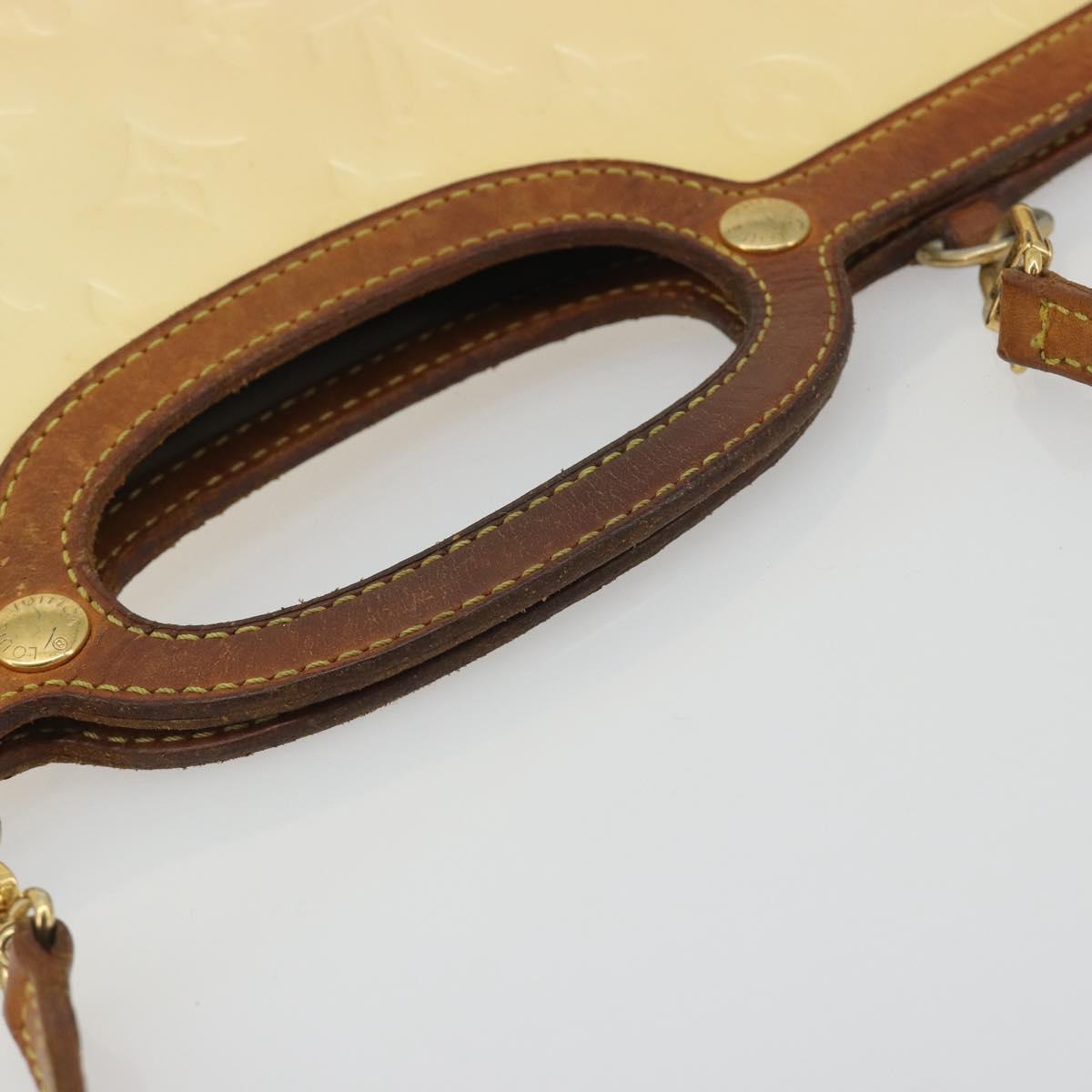 LOUIS VUITTON Monogram Vernis Roxbury Drive Hand Bag Perle M91374 LV Auth 192500