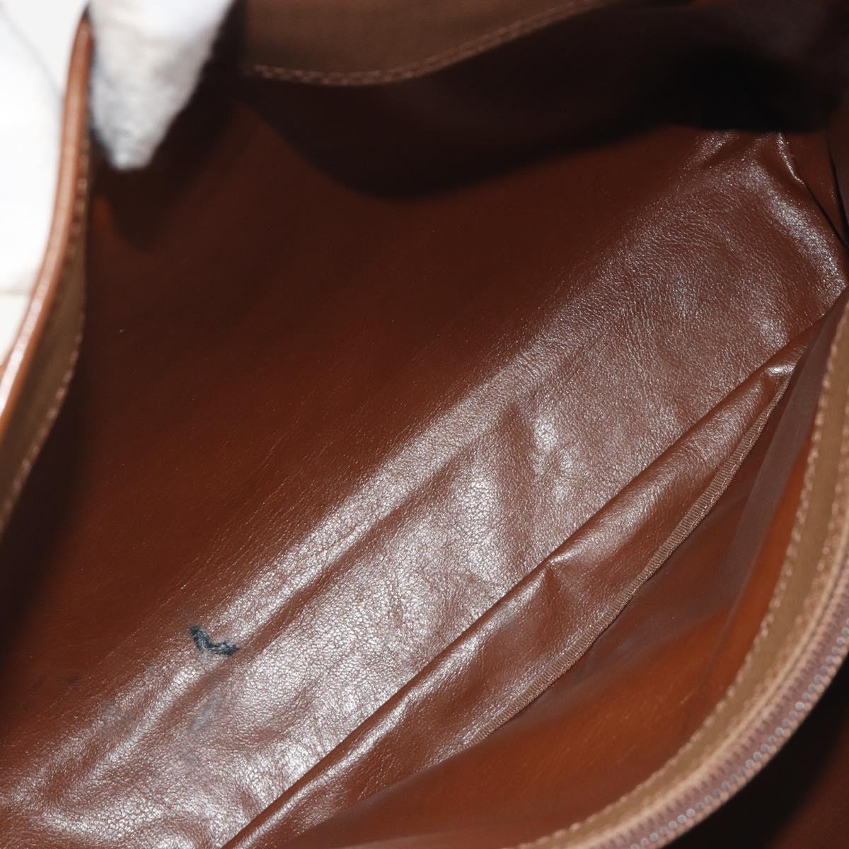 Burberrys Nova Check Hand Bag Canvas Beige Gold Auth 192506