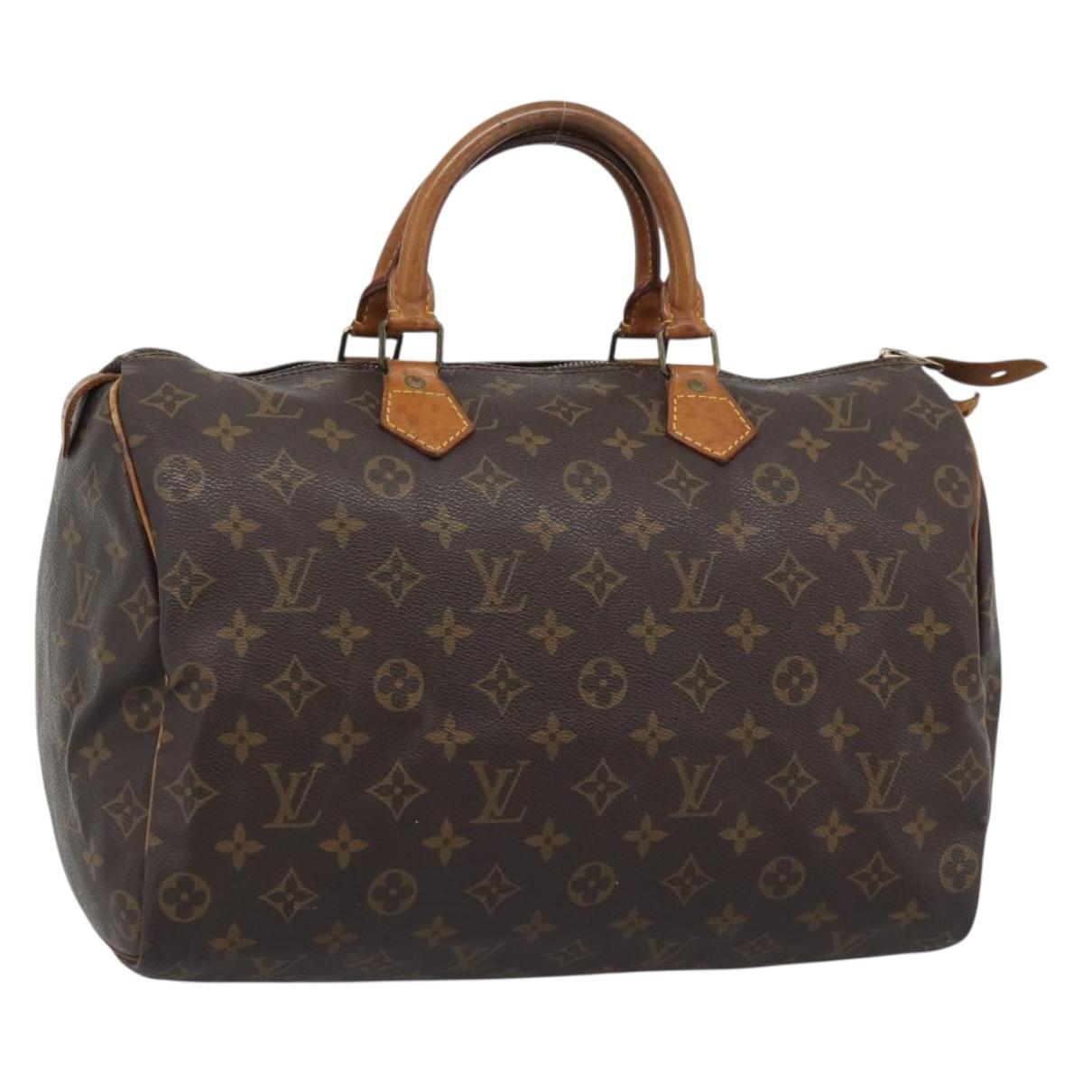 LOUIS VUITTON Monogram Speedy 35 Hand Bag M41524 LV Auth 192510
