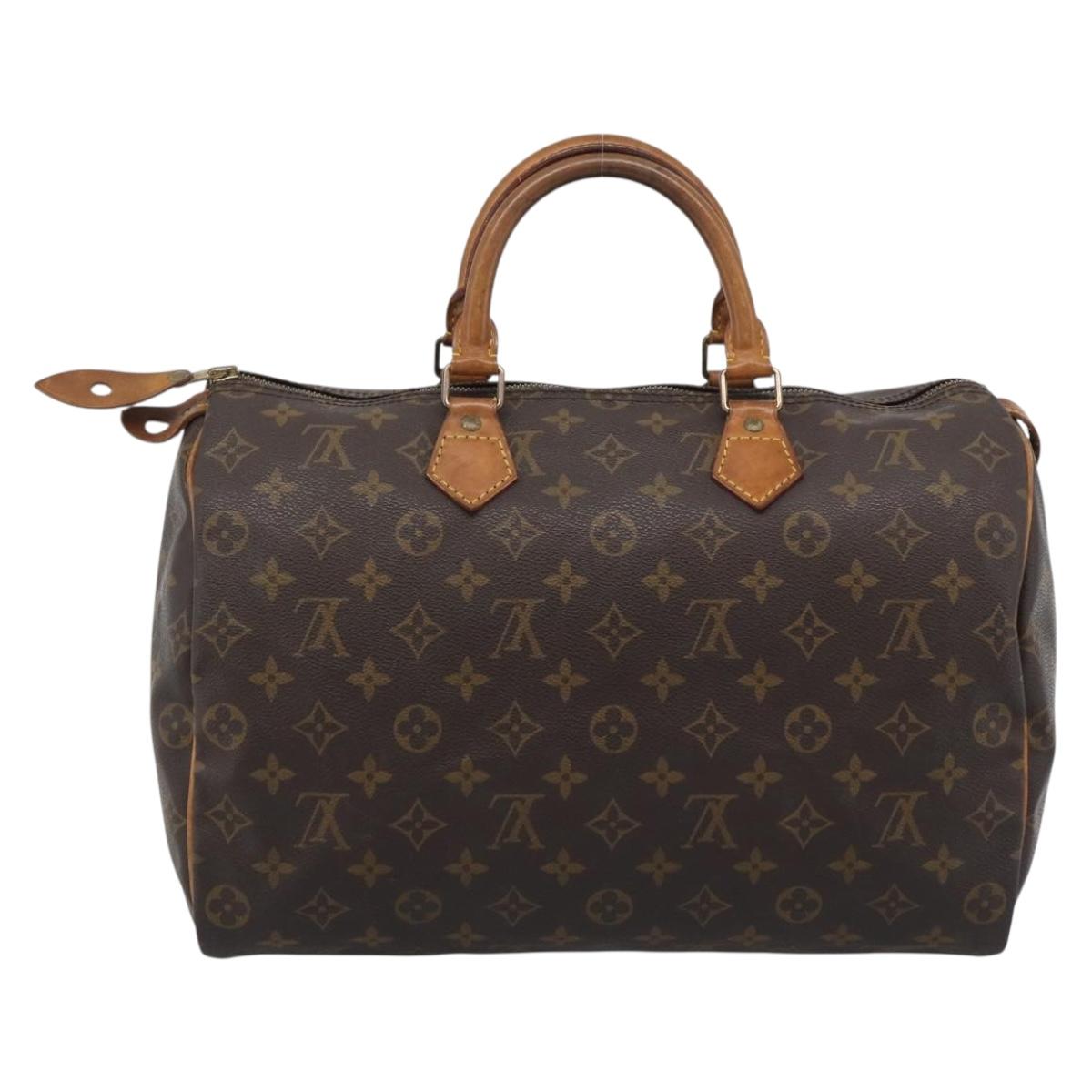 LOUIS VUITTON Monogram Speedy 35 Hand Bag M41524 LV Auth 192510