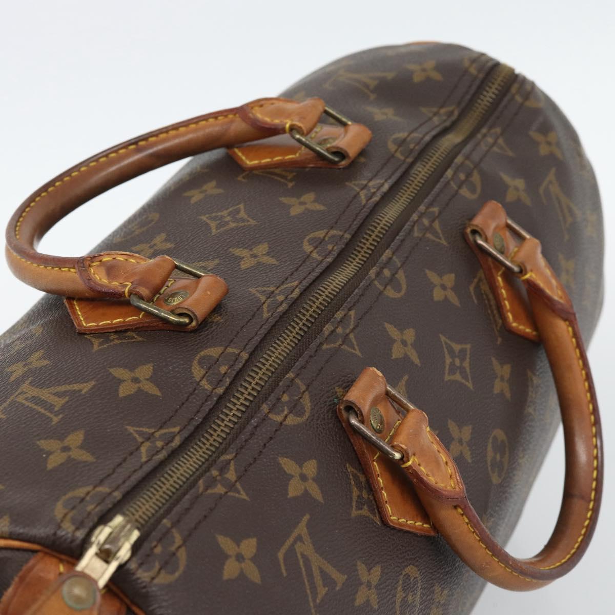 LOUIS VUITTON Monogram Speedy 35 Hand Bag M41524 LV Auth 192510