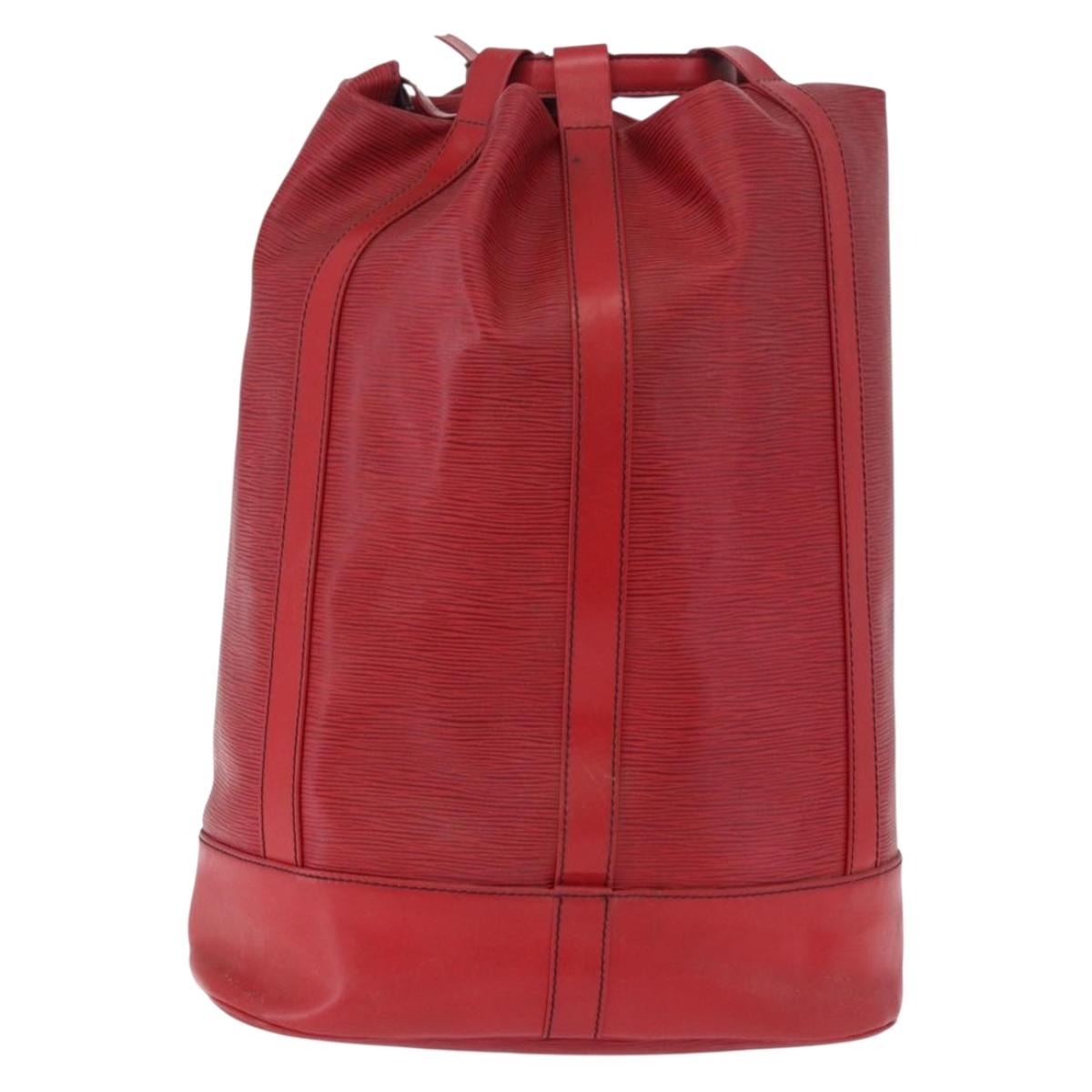 LOUIS VUITTON Epi Randonnee GM Shoulder Bag Red M43087 LV Auth 192514