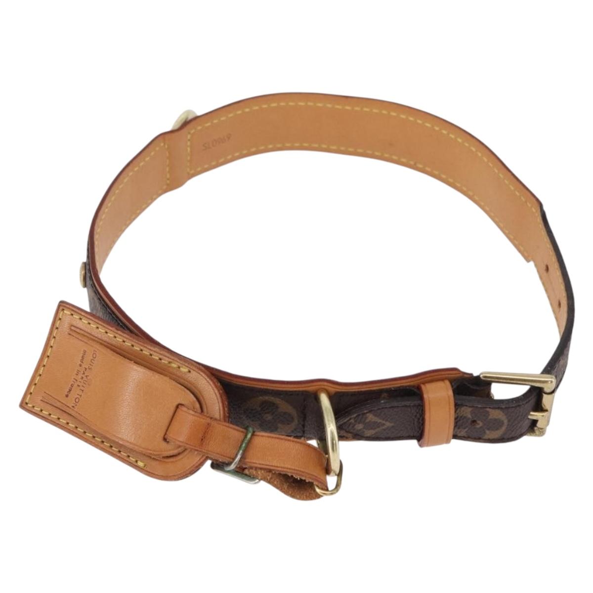 LOUIS VUITTON Monogram Cory Baxter MM Dog Leash M80340 LV Auth 192519