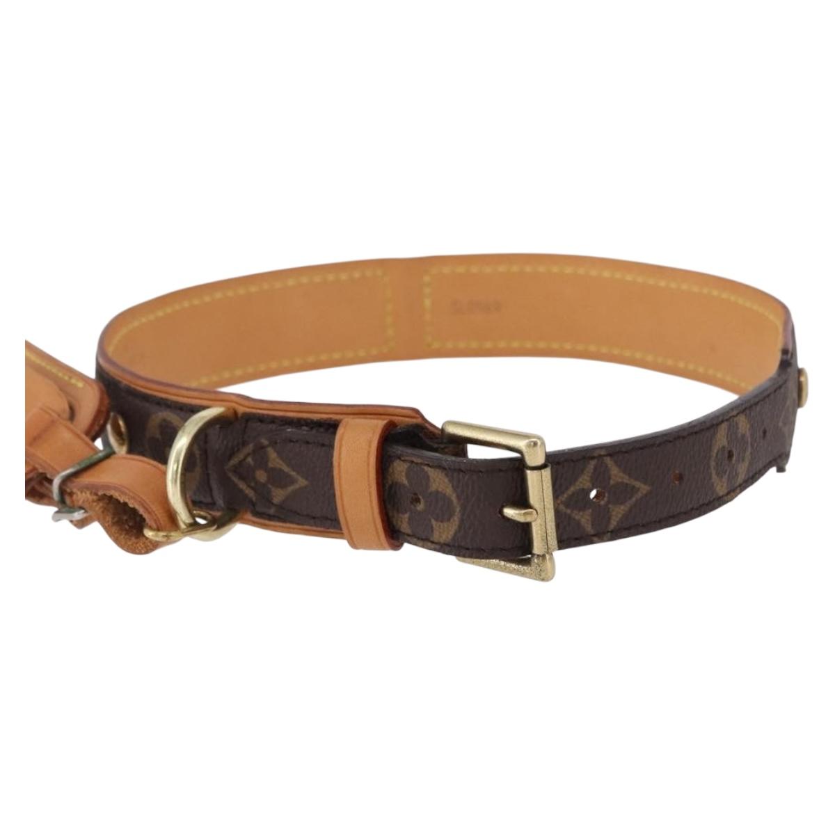 LOUIS VUITTON Monogram Cory Baxter MM Dog Leash M80340 LV Auth 192519