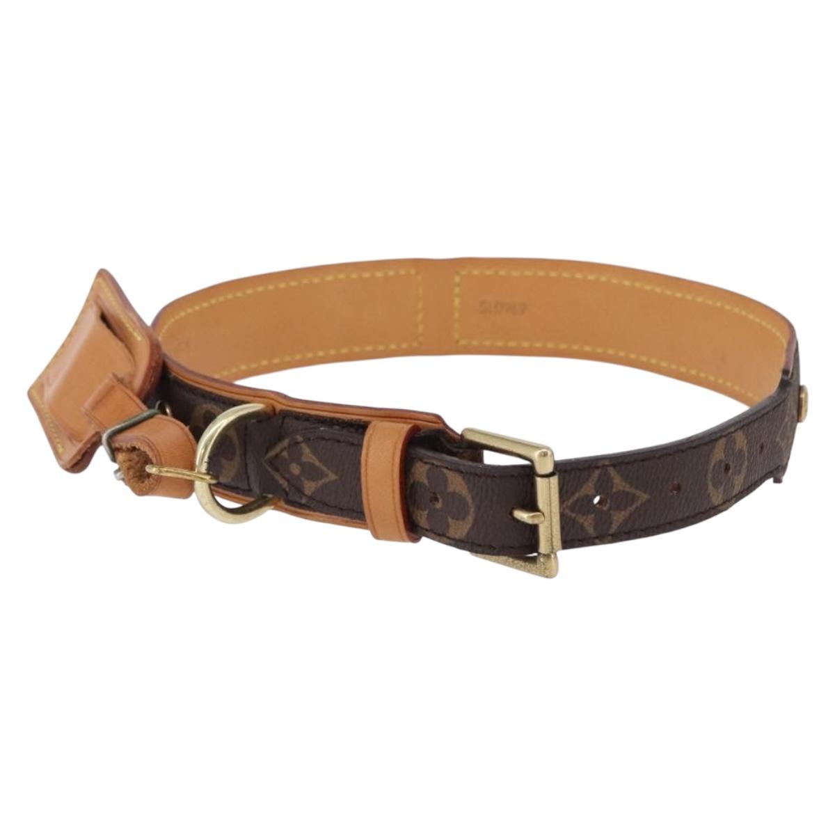LOUIS VUITTON Monogram Cory Baxter MM Dog Leash M80340 LV Auth 192519