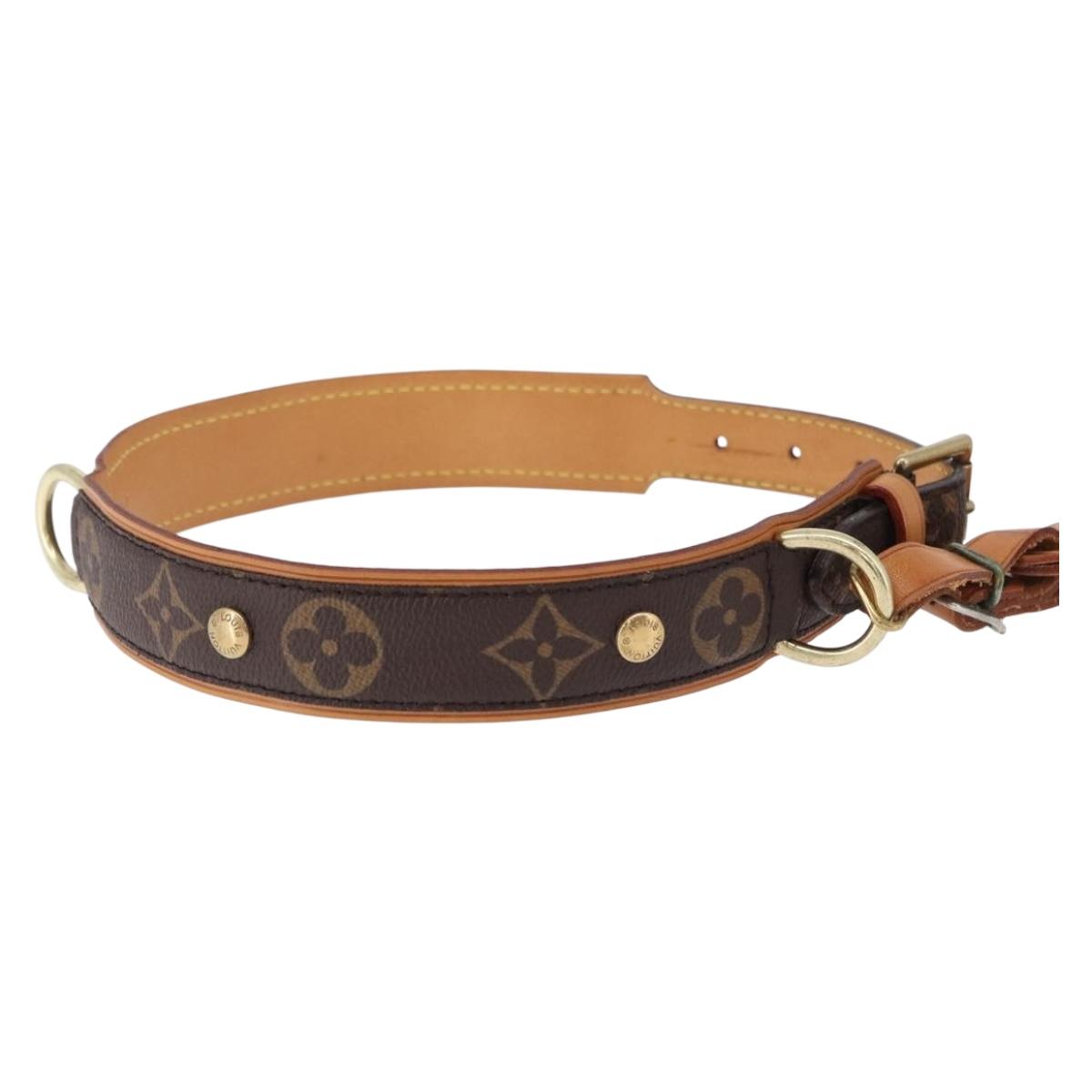 LOUIS VUITTON Monogram Cory Baxter MM Dog Leash M80340 LV Auth 192519