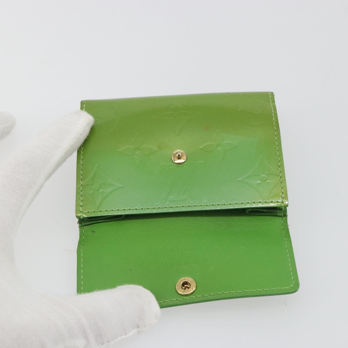 LOUIS VUITTON Monogram Vernis Ludlow Coin Purse Vert Tonic M93631 LV Auth 192520