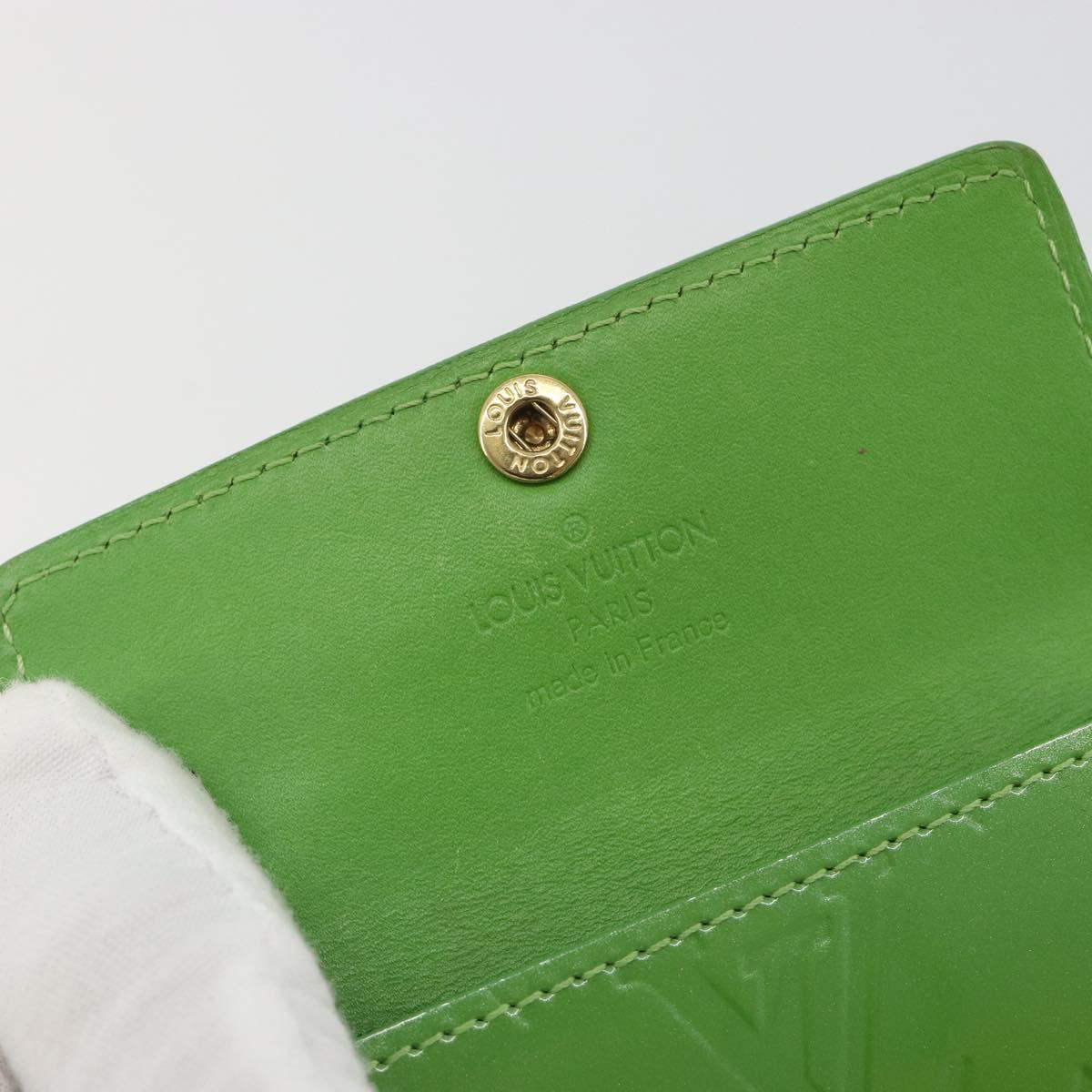 LOUIS VUITTON Monogram Vernis Ludlow Coin Purse Vert Tonic M93631 LV Auth 192520
