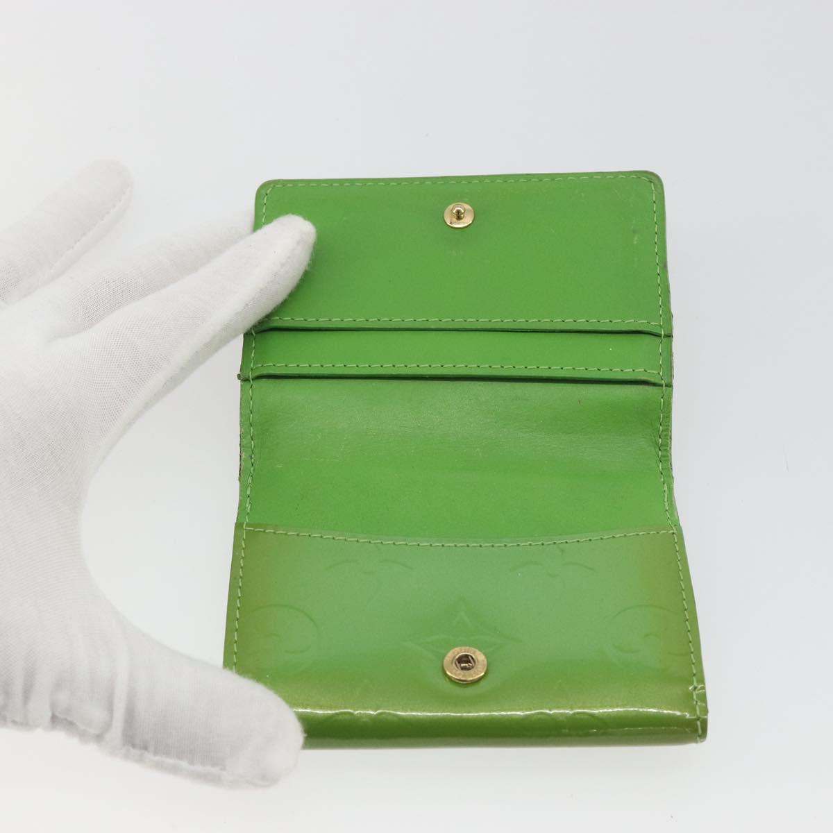 LOUIS VUITTON Monogram Vernis Ludlow Coin Purse Vert Tonic M93631 LV Auth 192520