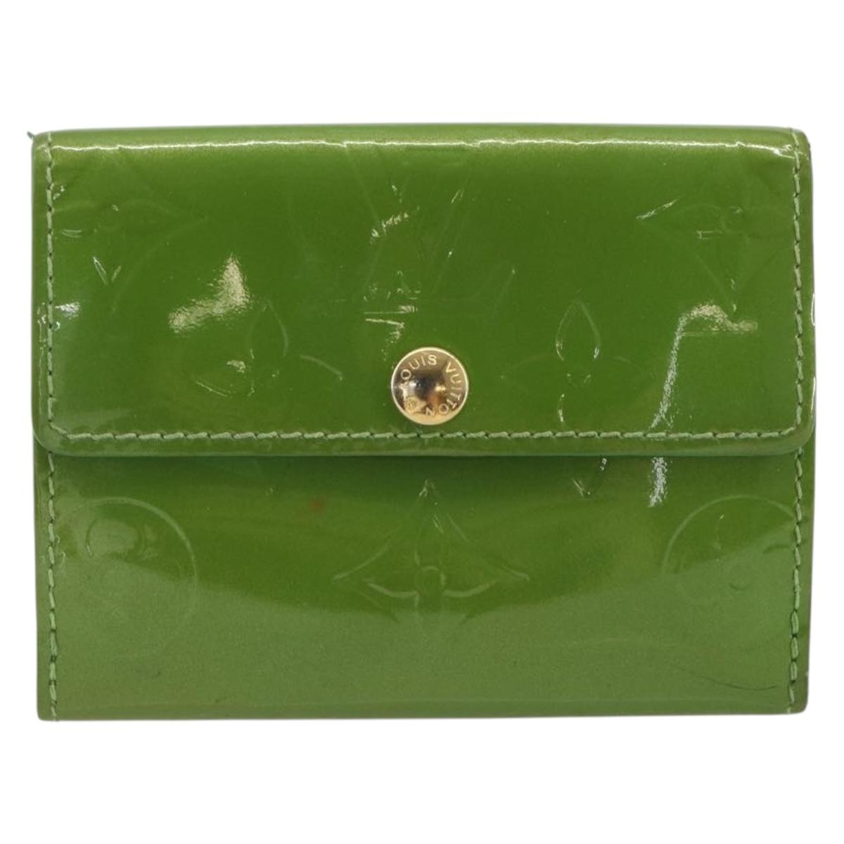 LOUIS VUITTON Monogram Vernis Ludlow Coin Purse Vert Tonic M93631 LV Auth 192520