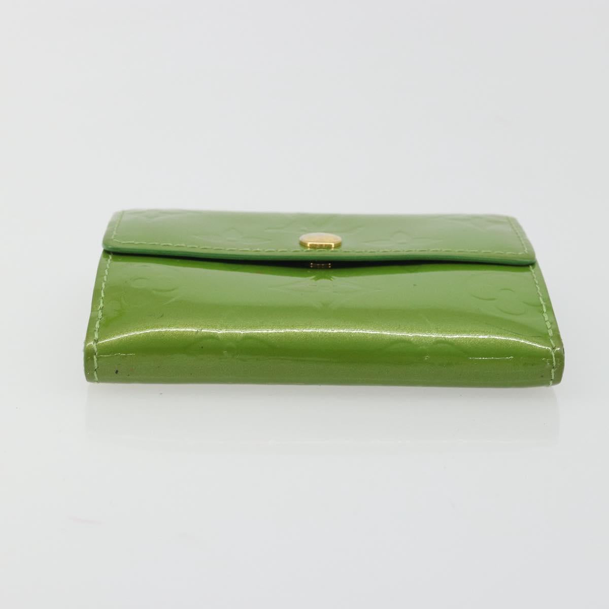 LOUIS VUITTON Monogram Vernis Ludlow Coin Purse Vert Tonic M93631 LV Auth 192520