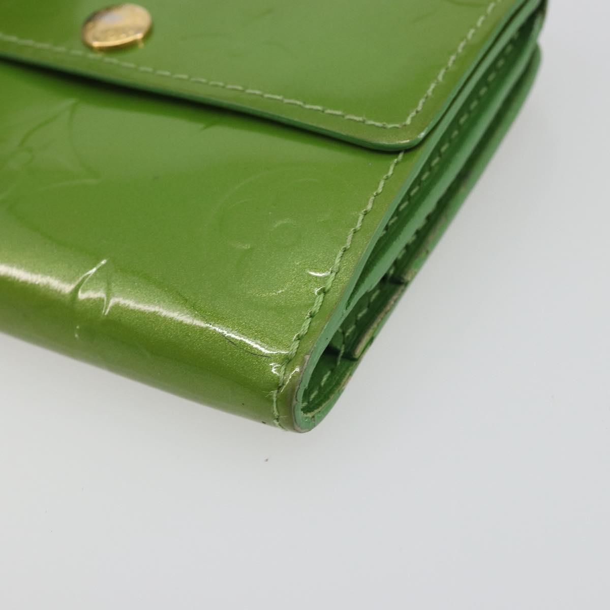 LOUIS VUITTON Monogram Vernis Ludlow Coin Purse Vert Tonic M93631 LV Auth 192520