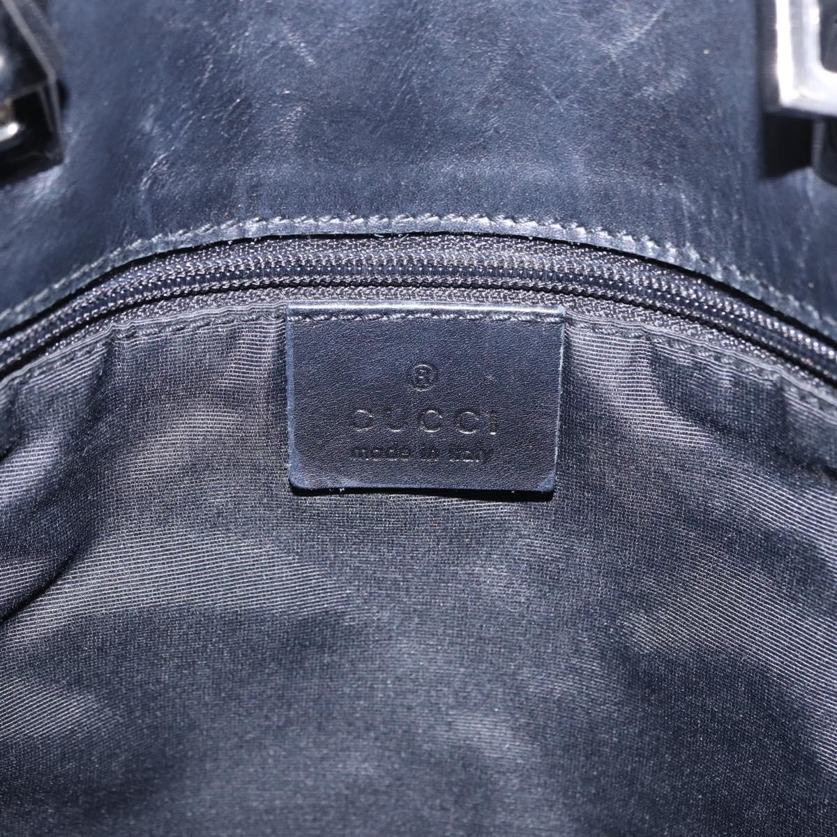 GUCCI GG Canvas Tote Bag Black Silver 31244 Auth 192522