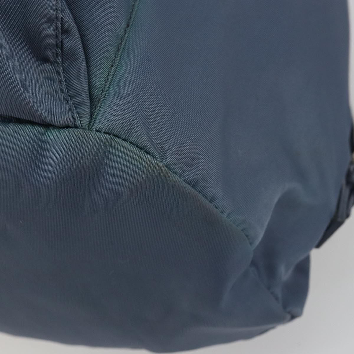 PRADA Backpack Nylon Light Blue Silver Auth 192533