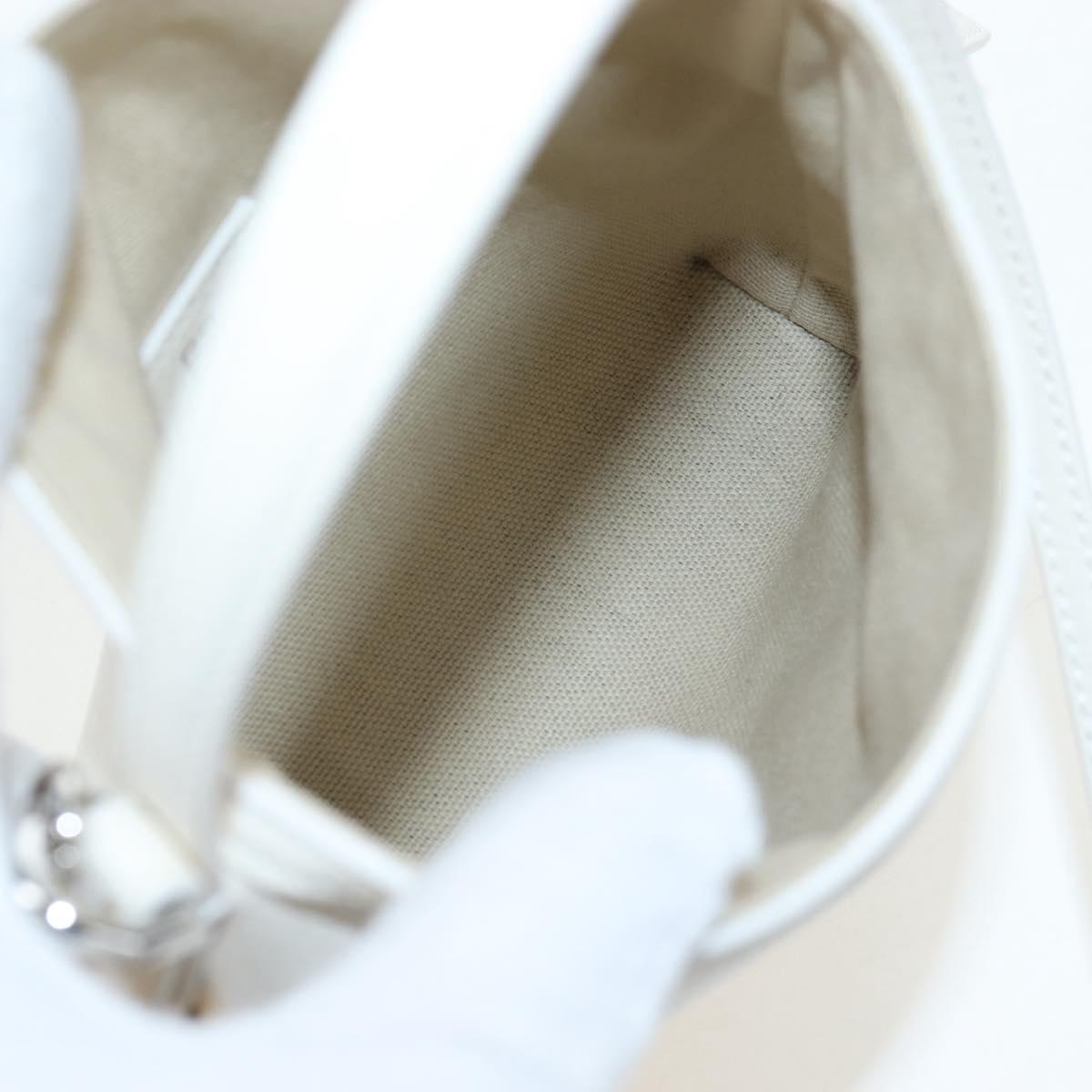 GIVENCHY Voyou Shoulder Bag Leather 2way White Silver gold Auth 192539V