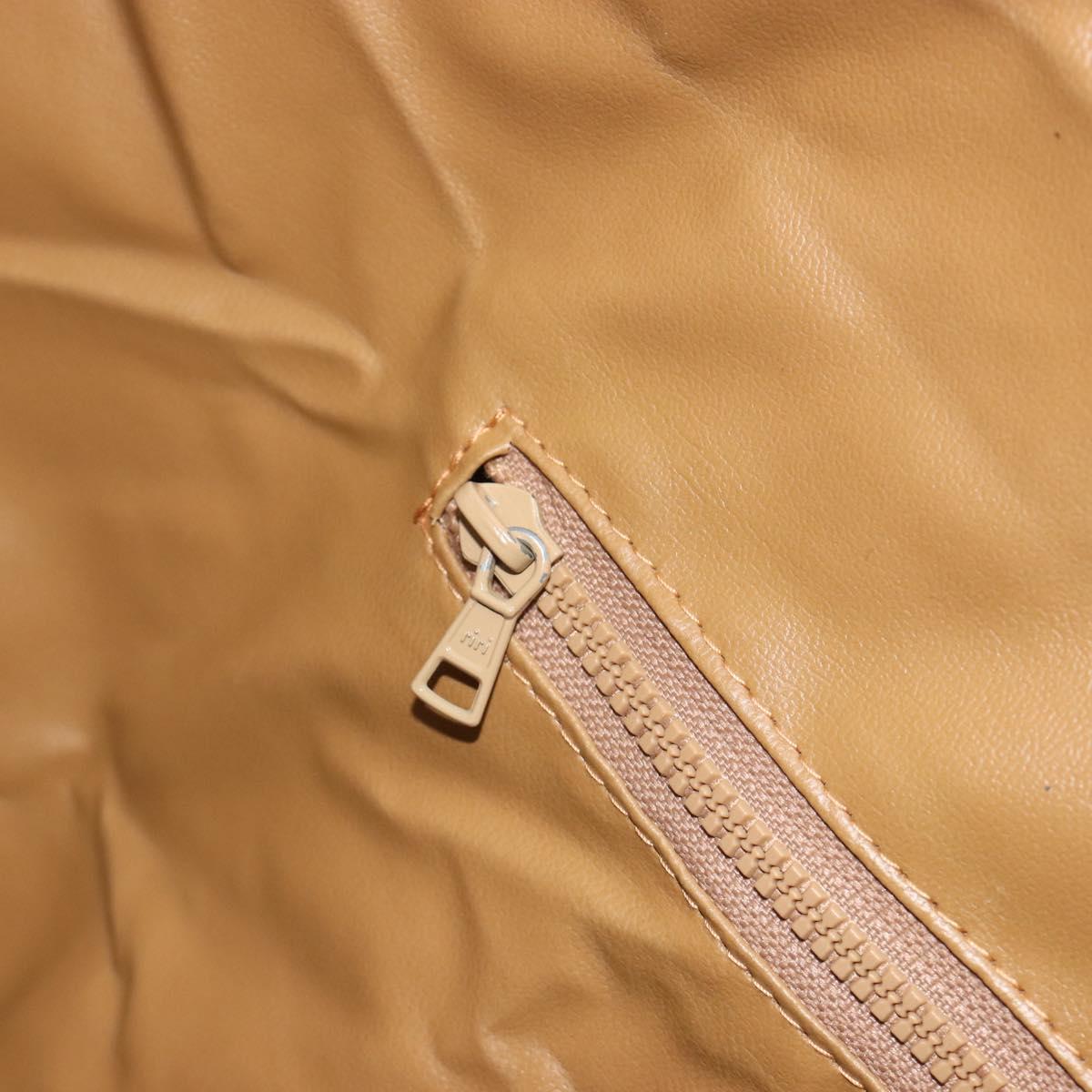 CELINE Macadam Canvas Boston Bag PVC Leather Brown Gold Auth 192543