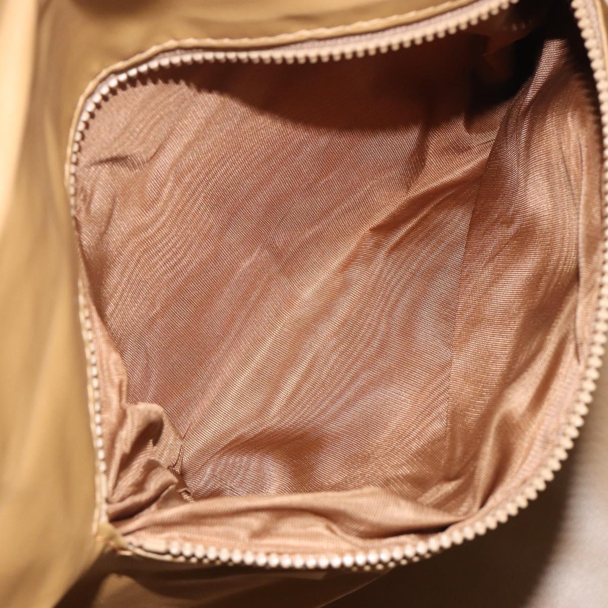 CELINE Macadam Canvas Boston Bag PVC Leather Brown Gold Auth 192543