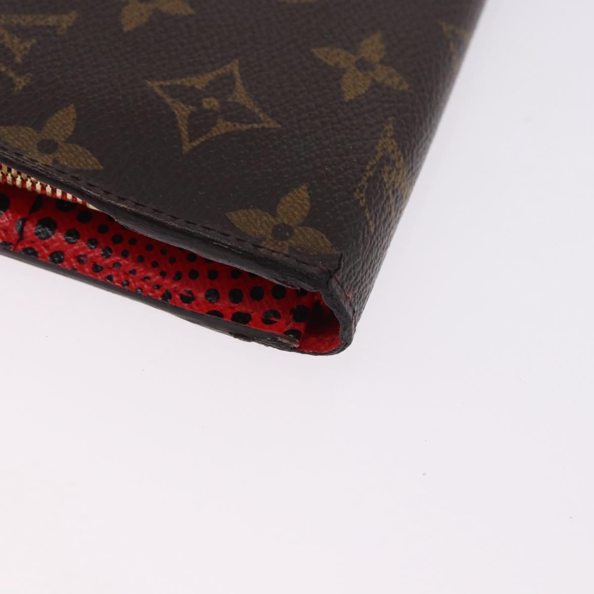 LOUIS VUITTON Monogram PortefeuilleInsolite Long Wallet Rouge M60454 Auth 192548