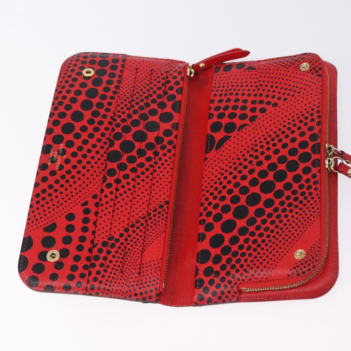 LOUIS VUITTON Monogram PortefeuilleInsolite Long Wallet Rouge M60454 Auth 192548