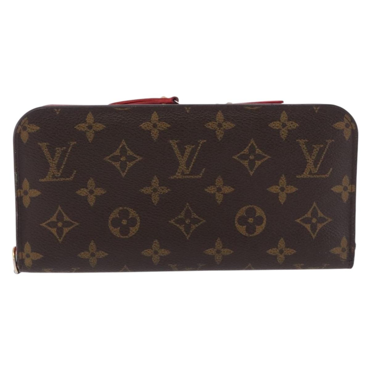 LOUIS VUITTON Monogram PortefeuilleInsolite Long Wallet Rouge M60454 Auth 192548