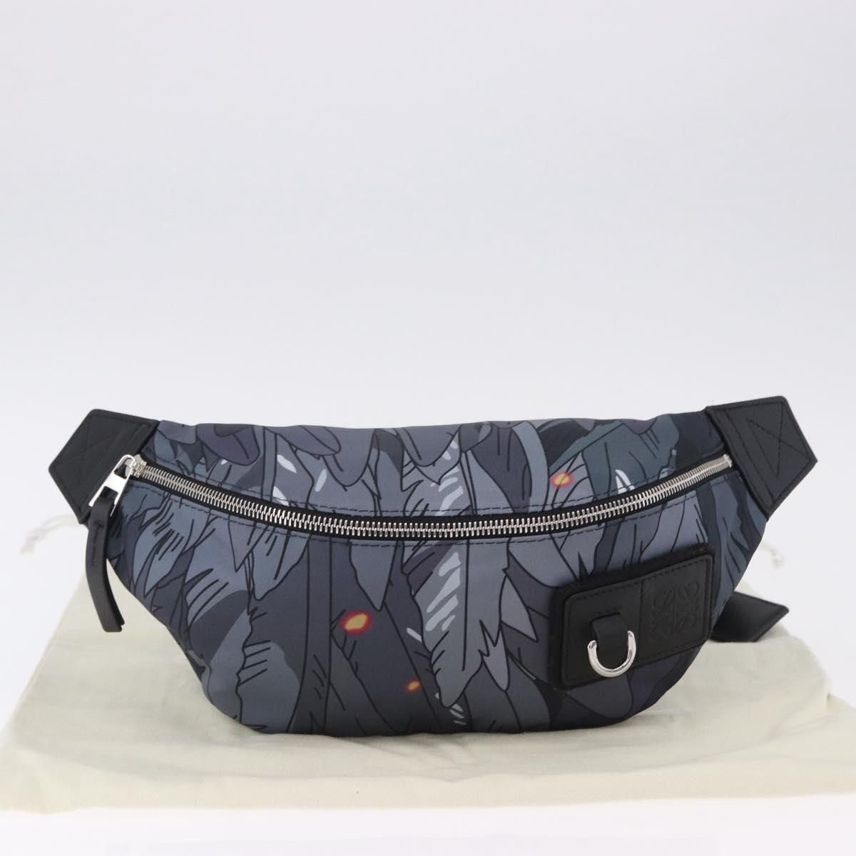 LOEWE LOEWE × Studio Ghibli Howl Bum Bag Nylon Black Gray Auth 192555SM