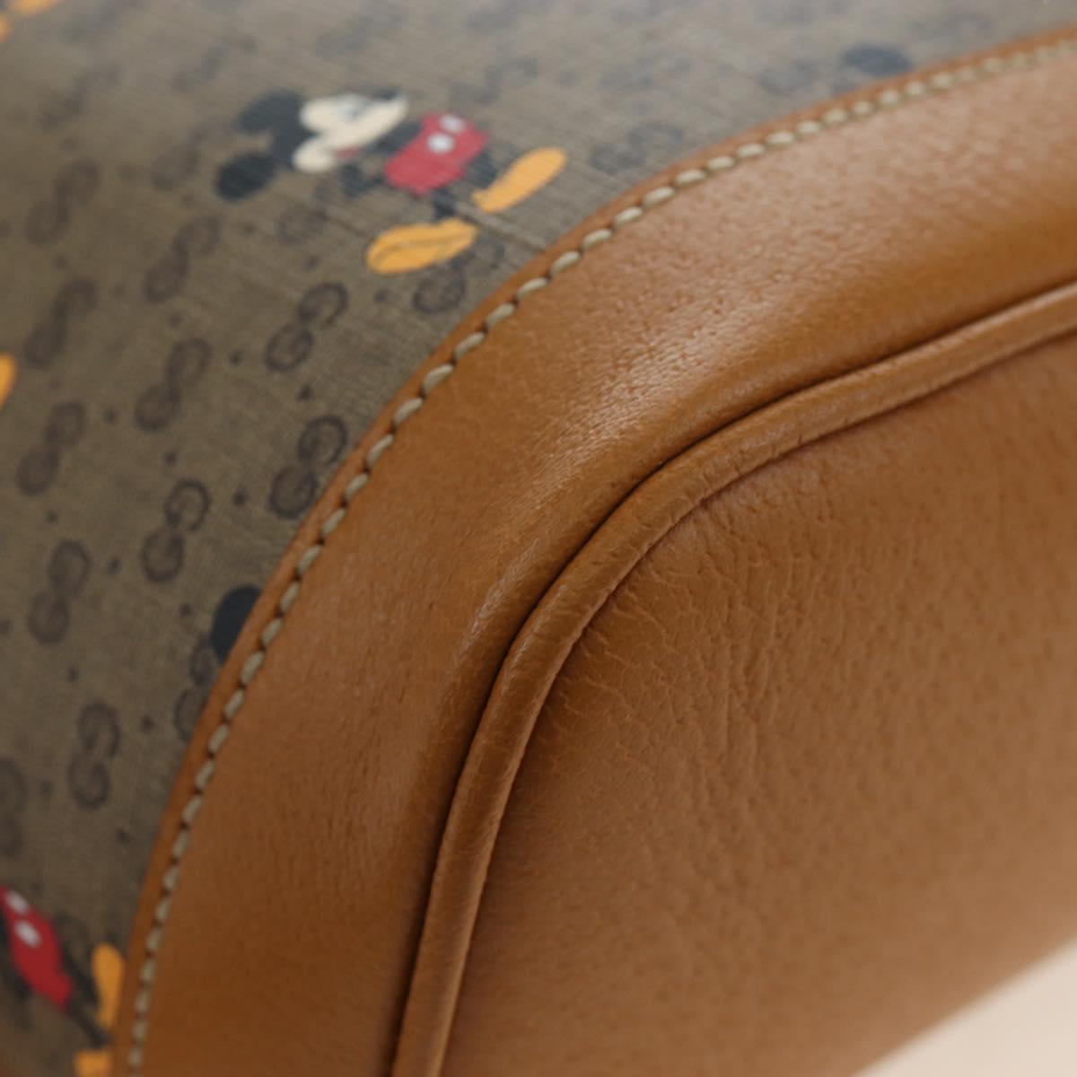 GUCCI Micro GG Supreme Disney Backpack PVC Beige Gold 552884 Auth 192557SM