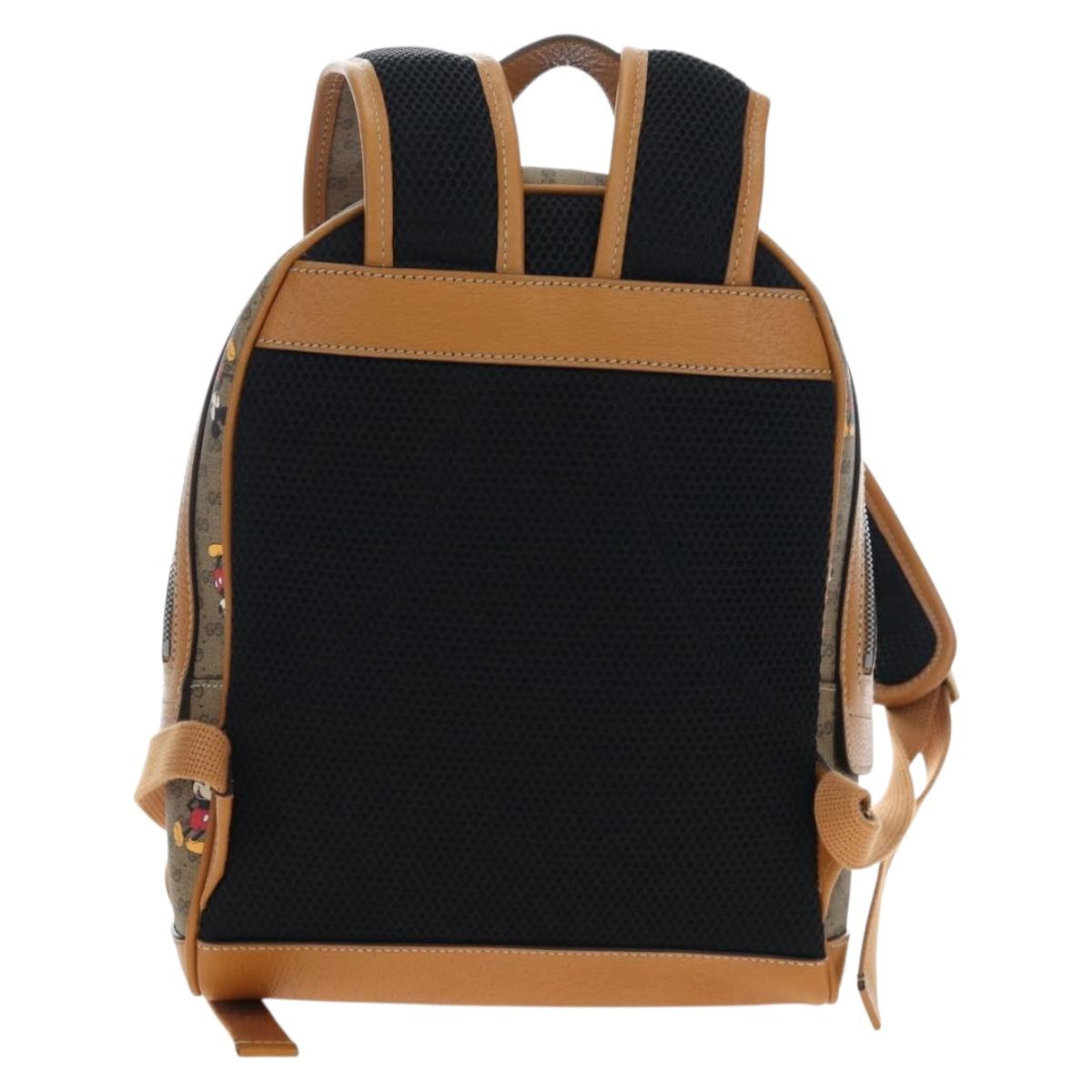 GUCCI Micro GG Supreme Disney Backpack PVC Beige Gold 552884 Auth 192557SM
