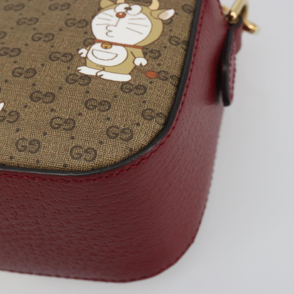 GUCCI Micro GG Supreme Doraemon Collaboration Bag PVC Beige 574886 Auth 192558SM